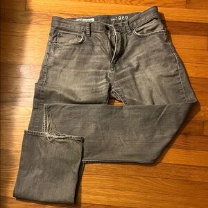 Vintage 90’s GAP Men's Charcoal Slim Jeans